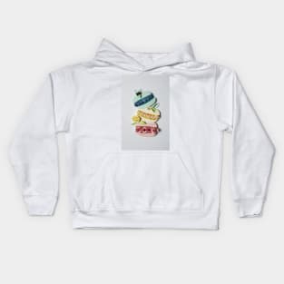 Printed Paper Quilling Art.Macarons Kids Hoodie